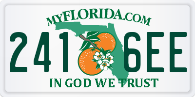 FL license plate 2416EE