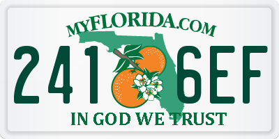 FL license plate 2416EF