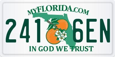 FL license plate 2416EN