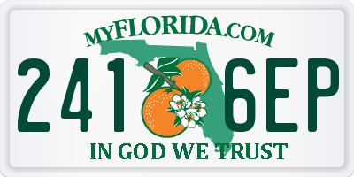 FL license plate 2416EP