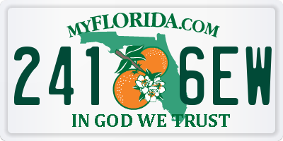 FL license plate 2416EW