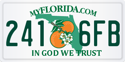 FL license plate 2416FB