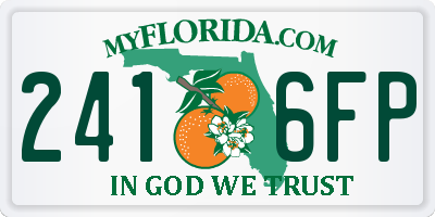 FL license plate 2416FP
