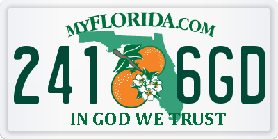 FL license plate 2416GD