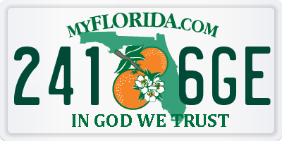 FL license plate 2416GE