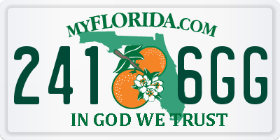 FL license plate 2416GG