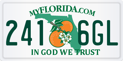 FL license plate 2416GL
