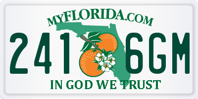 FL license plate 2416GM