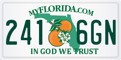 FL license plate 2416GN
