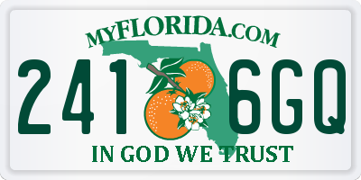 FL license plate 2416GQ