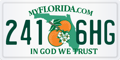 FL license plate 2416HG
