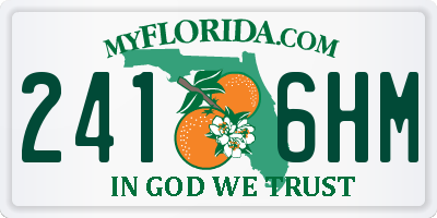 FL license plate 2416HM