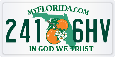 FL license plate 2416HV