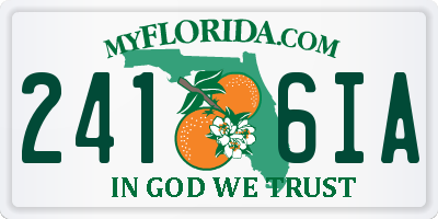 FL license plate 2416IA