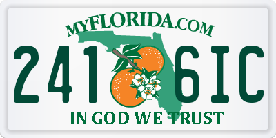 FL license plate 2416IC