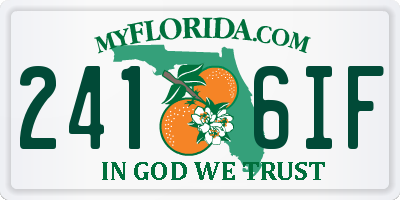 FL license plate 2416IF