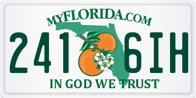 FL license plate 2416IH