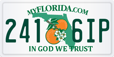FL license plate 2416IP