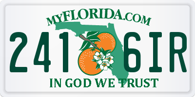 FL license plate 2416IR