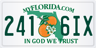 FL license plate 2416IX