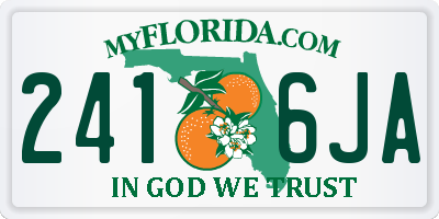 FL license plate 2416JA