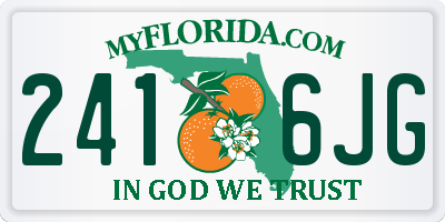 FL license plate 2416JG