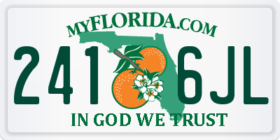 FL license plate 2416JL