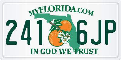 FL license plate 2416JP