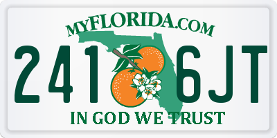 FL license plate 2416JT