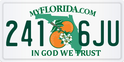 FL license plate 2416JU