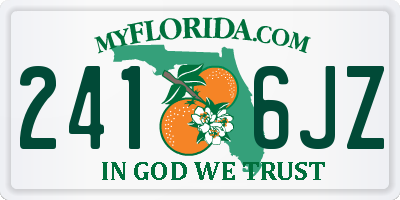 FL license plate 2416JZ