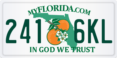 FL license plate 2416KL
