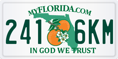 FL license plate 2416KM