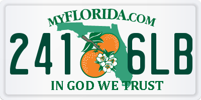 FL license plate 2416LB
