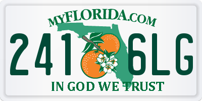FL license plate 2416LG