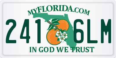FL license plate 2416LM