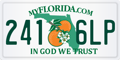 FL license plate 2416LP