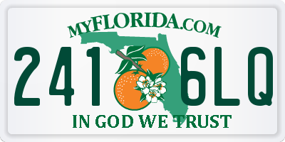 FL license plate 2416LQ