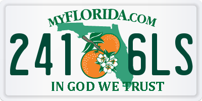 FL license plate 2416LS
