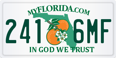 FL license plate 2416MF