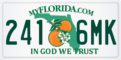 FL license plate 2416MK
