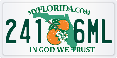 FL license plate 2416ML