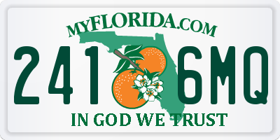 FL license plate 2416MQ