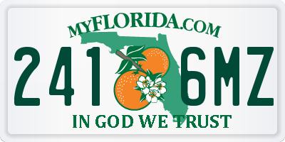 FL license plate 2416MZ