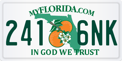 FL license plate 2416NK