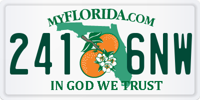 FL license plate 2416NW
