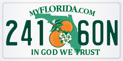 FL license plate 2416ON