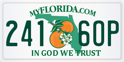 FL license plate 2416OP