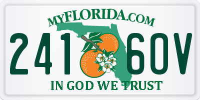 FL license plate 2416OV