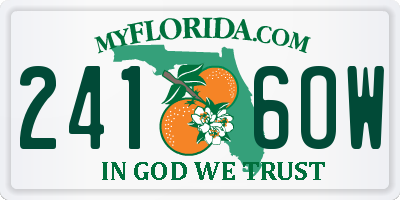 FL license plate 2416OW